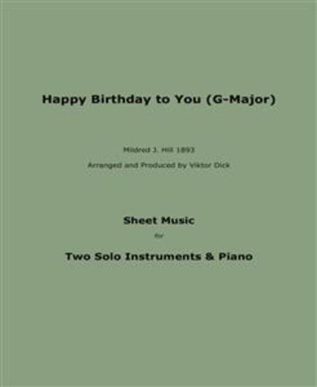 Happy Birthday to You (Trio G-Major) - Sheet Music for Two Solo Instruments & Piano - cover