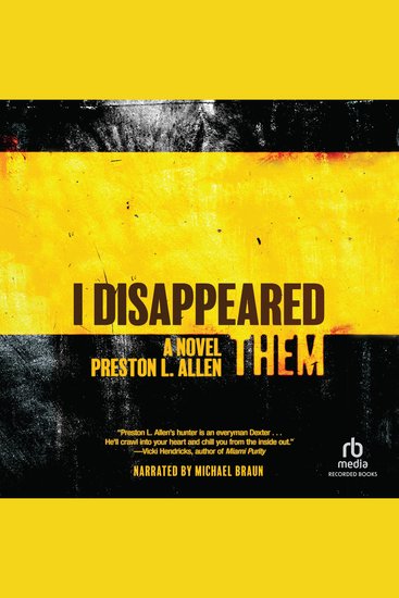 I Disappeared Them - A Novel - cover
