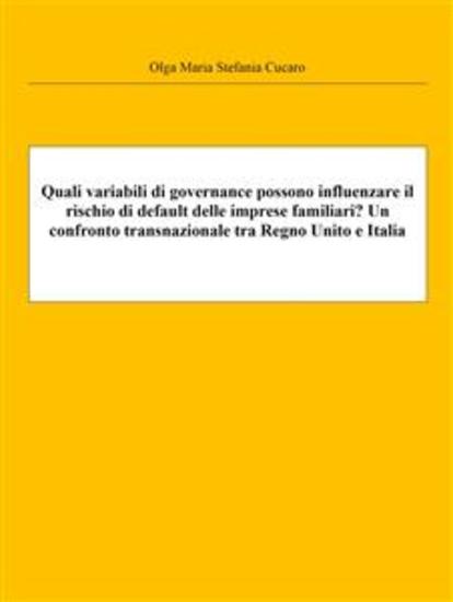 Quali variabili di governance possono influenzare il rischio di default delle imprese familiari? Un confronto transnazionale tra Regno Unito e Italia - cover