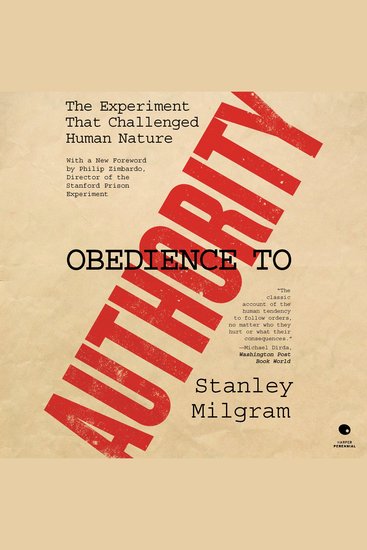 Obedience to Authority - An Experimental View - cover