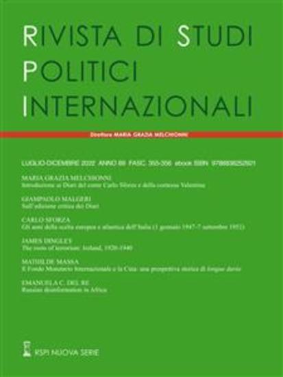 Rivista di Studi Politici Internazionali 3-4 2022 - Luglio-Dicembre 2022 anno 89 fascicolo 355-356 - cover