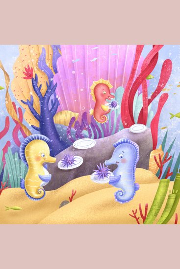 Sandy seahorse says "It's not fair!" - Bedtime story for children - cover