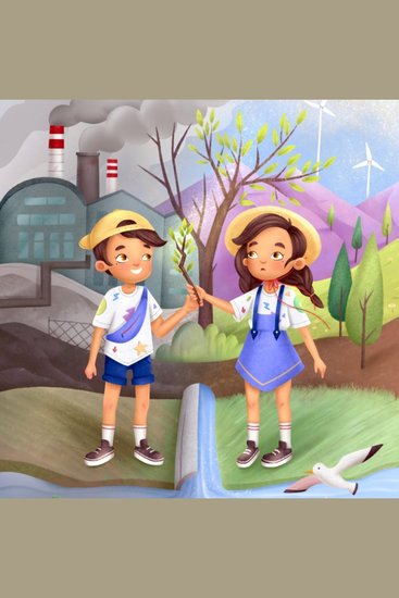 Elias and Ella taking care of the environment - Bedtime story for children - cover