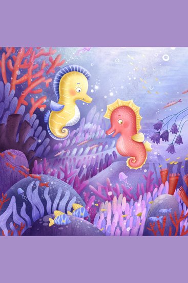 Sandy Seahorse learns to not say "no" all the time - Bedtime story for children - cover