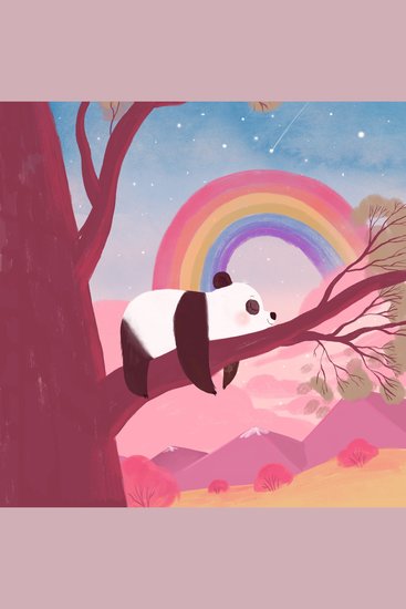 Mimi the panda and the sleepy rainbow - Bedtime story for children - cover