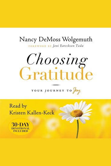 Choosing Gratitude - Your Journey to Joy - cover