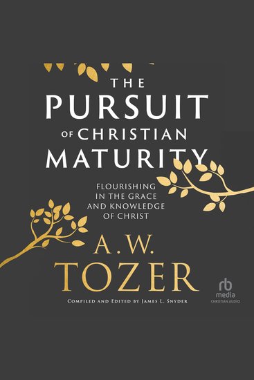 The Pursuit of Christian Maturity - Flourishing in the Grace and Knowledge of Christ - cover