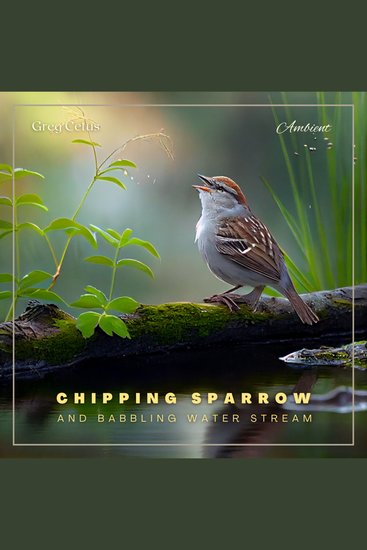 Chipping Sparrow and Babbling Water Stream - Morning Birdsongs and Water Streams for Peace and Relaxation - cover