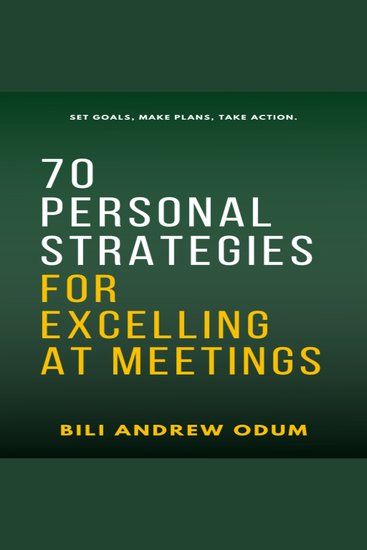 70 Personal Strategies for Excelling at Meetings - cover