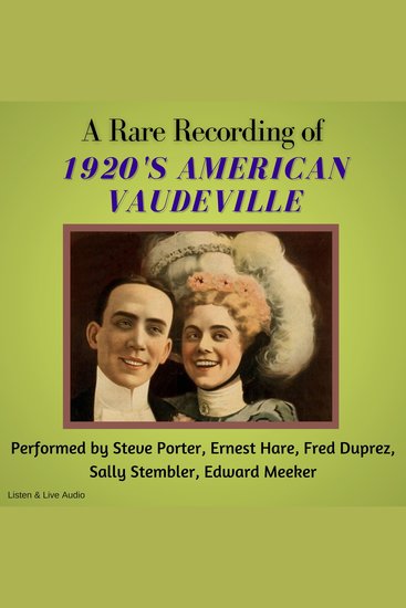 A Rare Recording of 1920's American Vaudeville - cover