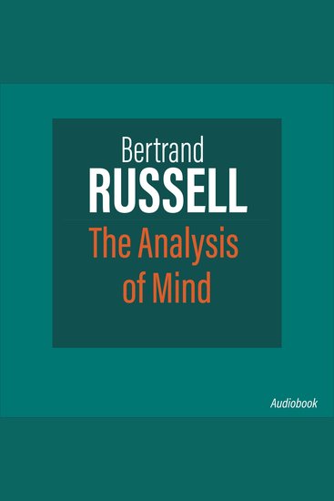 The Analysis of Mind - cover