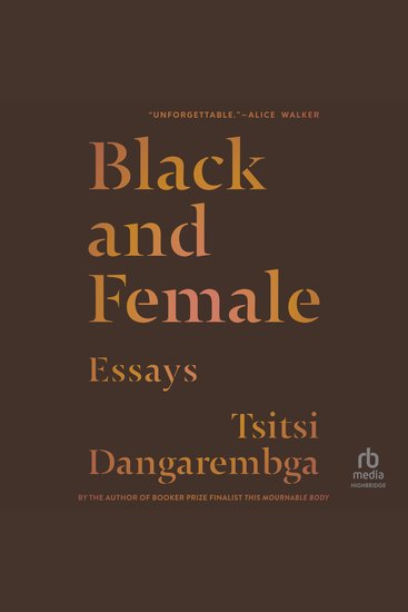 Black and Female - Essays - cover