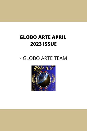 Globo arte April 2023 Issue - art magazine for helping artist in their art career - cover