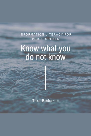 Know what you do not know - cover