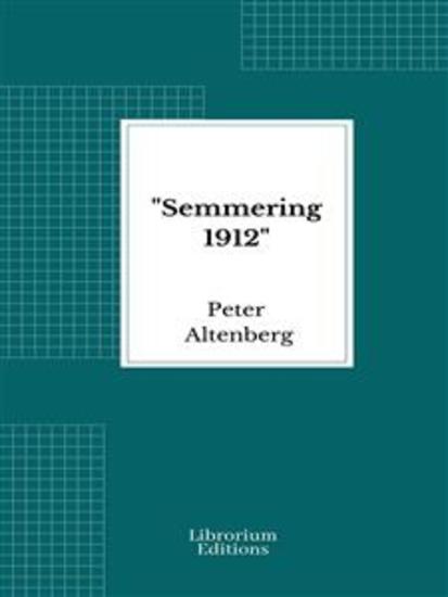 "Semmering 1912" - cover