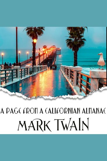 A Page from a Californian Almanac - cover