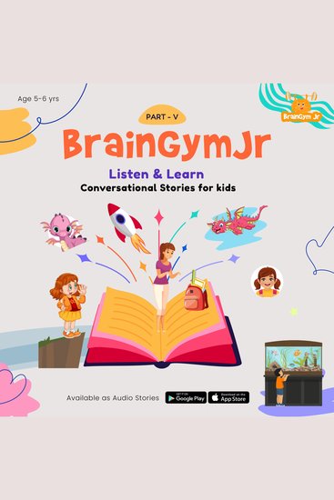 BrainGymJr : Listen and Learn (5 - 6 years) - V - A collection of five short audio stories in English for children aged 5- 6 years - cover