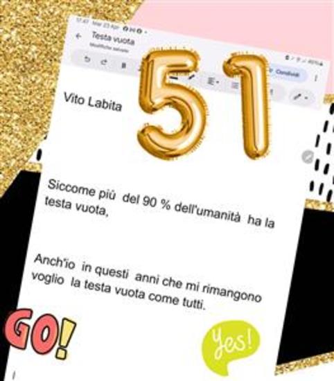 Siccome più del 90% dell'umanità ha la testa vuota anch'io in questi anni che mi rimangono voglio la testa vuota - cover