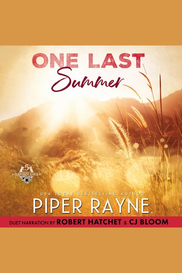 One Last Summer - cover