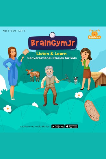 BrainGymJr : Listen and Learn ( 5 - 6 years) - VI - A collection of five short audio stories in English for children - cover