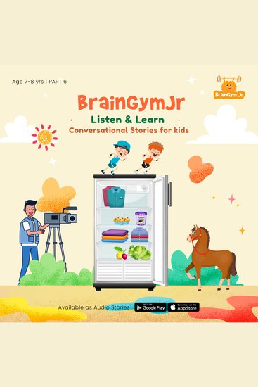 BrainGymJr : Listen and Learn (7-8 years) - VI - A collection of five short audio stories in English for children - cover