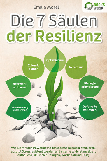 Die 7 Säulen der Resilienz: Wie Sie mit den Powermethoden eiserne Resilienz trainieren absolut Stressresistent werden und eiserne Widerstandskraft aufbauen (inkl vieler Übungen Workbook und Test) - cover