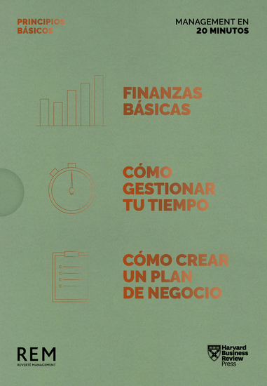 Estuche Management en 20 Minutos HBR: Principios Básicos - Finanzas básicas - Cómo crear un plan de negocios - Cómo gestionar tu tiempo - cover