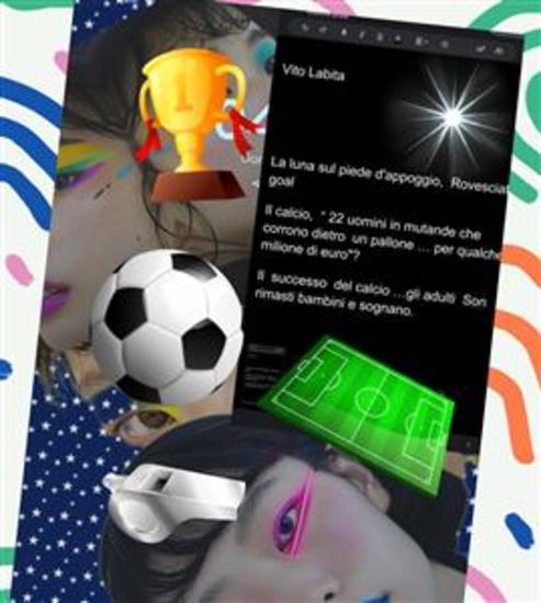 La luna sul piede d'appoggio Rovesciata goal il calcio il successo del calcio gli adulti Son rimasti bambini e sognano 22 uomini in mutande che corrono dietro un palloneper qualche milione di euro "? - cover