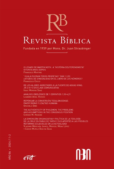 Revista Bíblica 2024 1-2 - Año 86 - cover