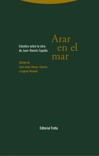 Arar en el mar - Estudios sobre la obra de Juan-Ramón Capella - cover