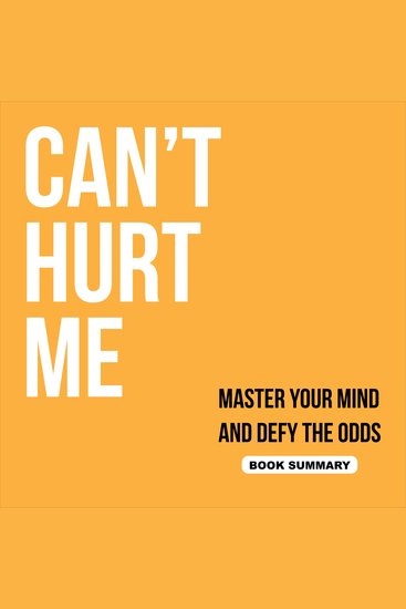 Can't Hurt Me: Book summary & analysis - cover