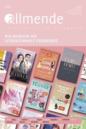 Allmende 113 – Zeitschrift für Literatur - Wie BookTok die Literaturwelt verändert - cover