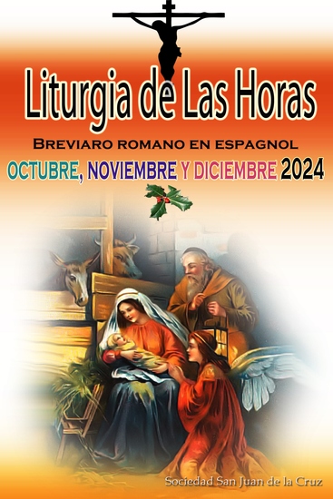 Liturgia de las Horas Breviario romano en español en orden todos los días de octubre noviembre y diciembre de 2024 - cover
