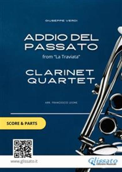 Clarinet Quartet "Addio del Passato" by Verdi (score & parts) - for early intermediate clarinet players - cover