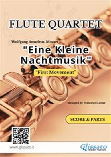 Flute Quartet "Eine Kleine Nachtmusik" (first movement) score & parts - for intermediate flute players - cover