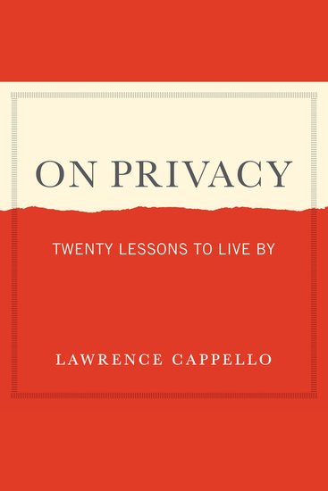 On Privacy - Twenty Lessons to Live By - cover