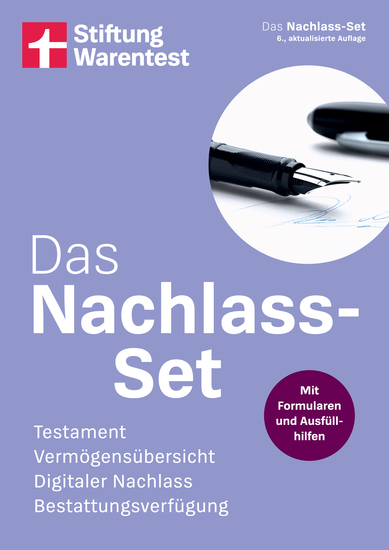 Das Nachlass-Set – die wichtigsten Fragen zum Thema Nachlass einfach erklärt mit Steuerspartipps Formularen und Ausfüllhilfen - Testament Vermögensübersicht Digitaler Nachlass Bestattungsverfügung - cover