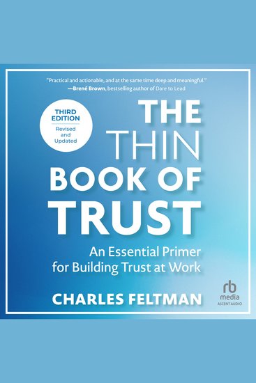 The Thin Book of Trust Third Edition - An Essential Primer for Building Trust at Work - cover