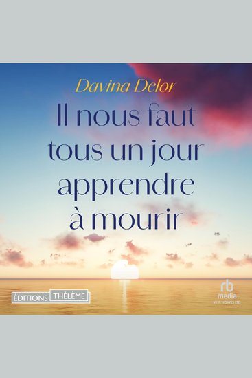 Il nous faut tous un jour apprendre à mourir - cover