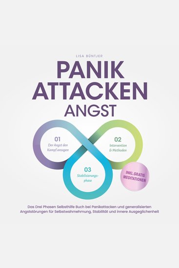 Panikattacken Angst: Das Drei Phasen Selbsthilfe Buch bei Panikattacken und generalisierten Angststörungen für mehr Skalierung Selbstwahrnehmung und Stabilität - inkl Meditationsaudio und Rezepten - cover