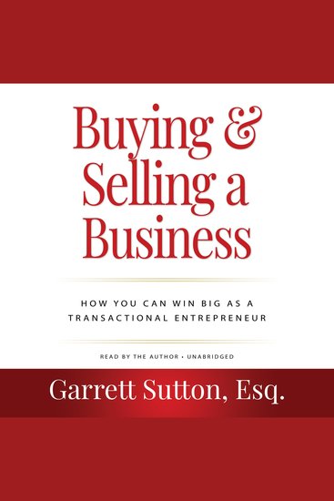 Buying and Selling a Business 3rd Edition - How You Can Win Big as a Transactional Entrepreneur - cover