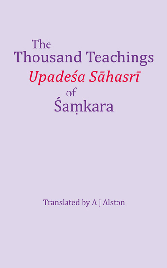 The Thousand Teachings of Shankara - Upadeshasahasri - cover