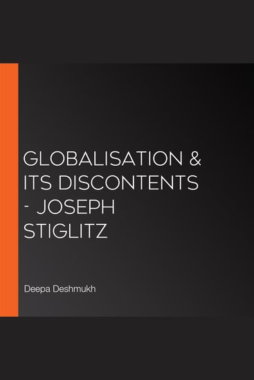 Globalisation & its Discontents - Joseph Stiglitz - cover