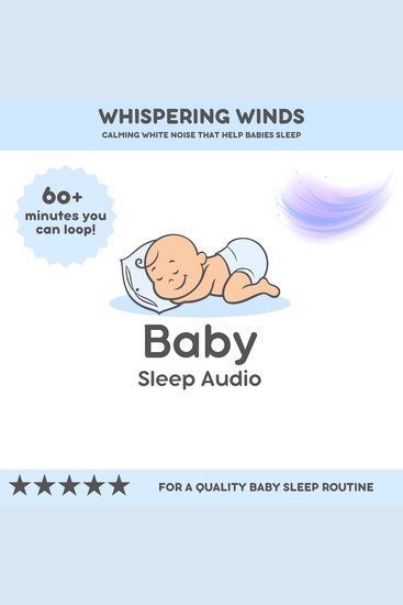 Whispering Winds: Calming White Noise for Babies - For a Quality Baby Sleep Rountine - cover