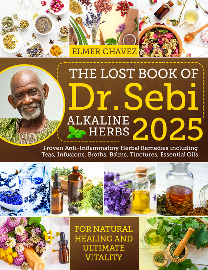 The Lost Book of Dr Sebi Alkaline Herbs - Proven Anti-Inflammatory Herbal Remedies including Teas Infusions Broths Balms Tinctures Essential Oils for Natural Healing and Ultimate Vitality - cover