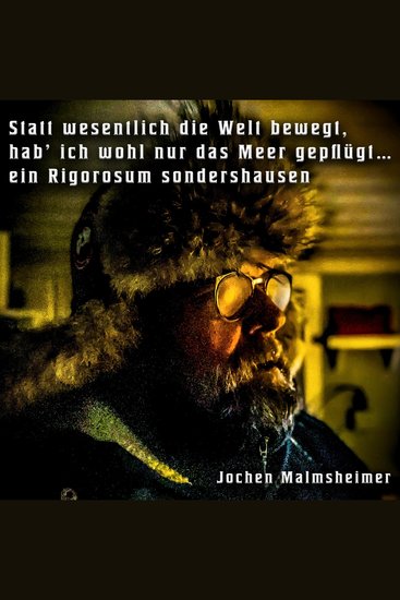 Statt wesentlich die Welt bewegt hab ich wohl nur das Meer gepflügt - Ein Rigorosum sondershausen - cover