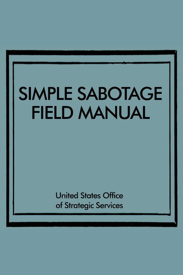 Simple Sabotage Field Manual - cover