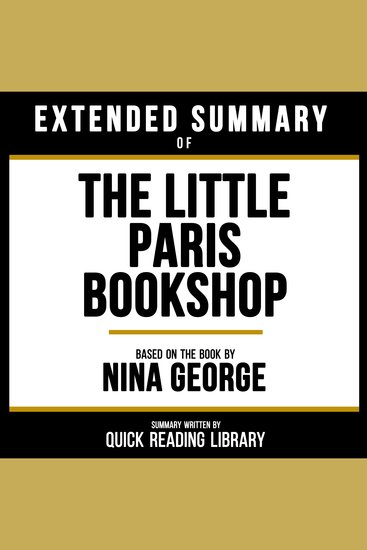 Extended Summary - The Little Paris Bookshop - Based On The Book By Nina George - cover