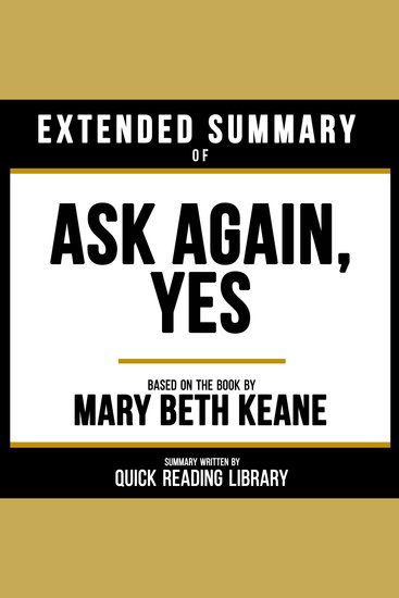 Extended Summary - Ask Again Yes - Based On The Book By Mary Beth Keane - cover