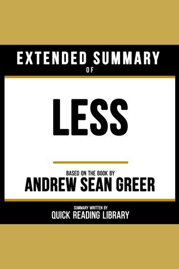 Extended Summary - Less - Based On The Book By Andrew Sean Greer - cover